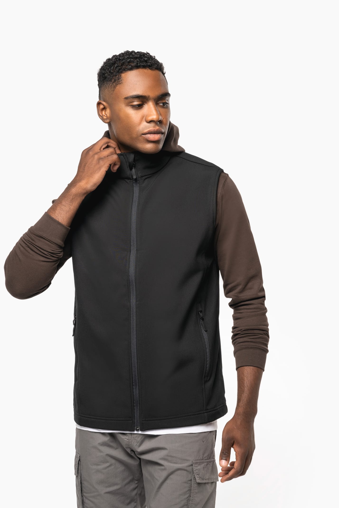 Sweat-shirt écoresponsable zippé à capuche en modal homme