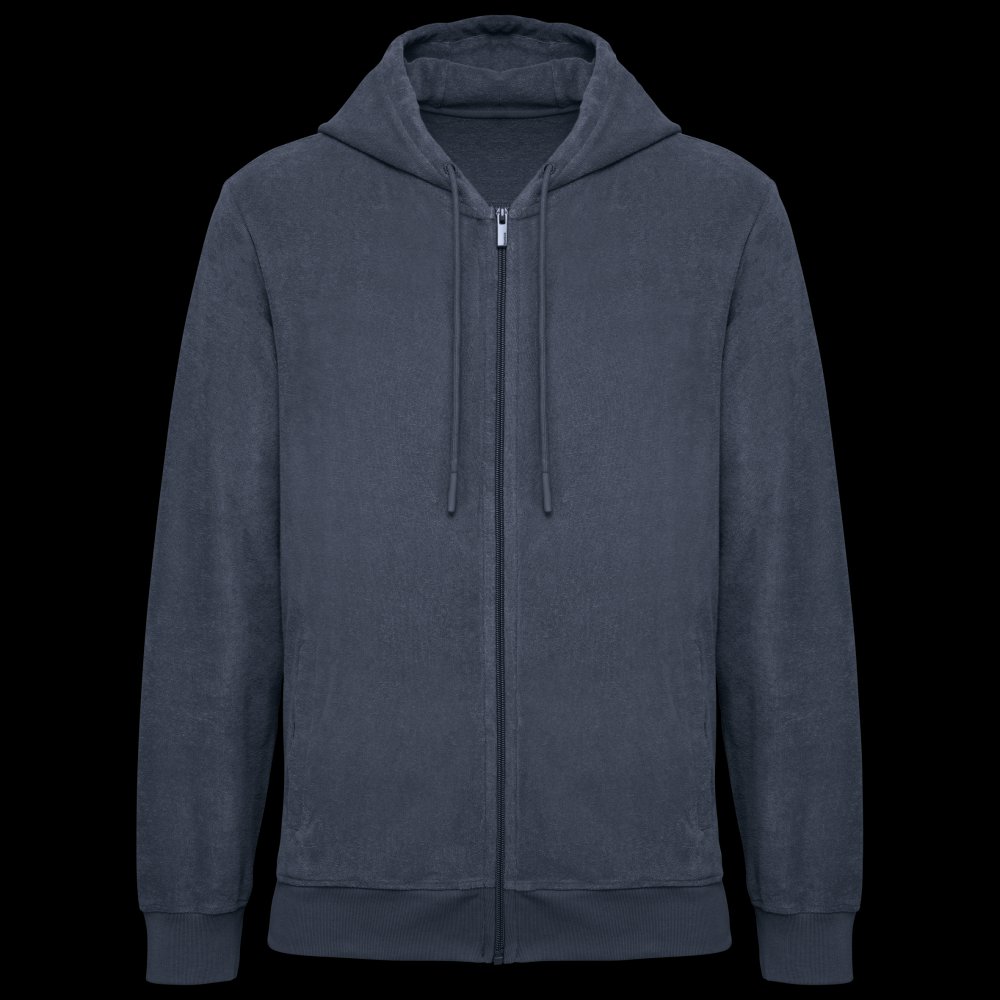 Sweat-shirt écoresponsable en éponge zippé à capuche homme