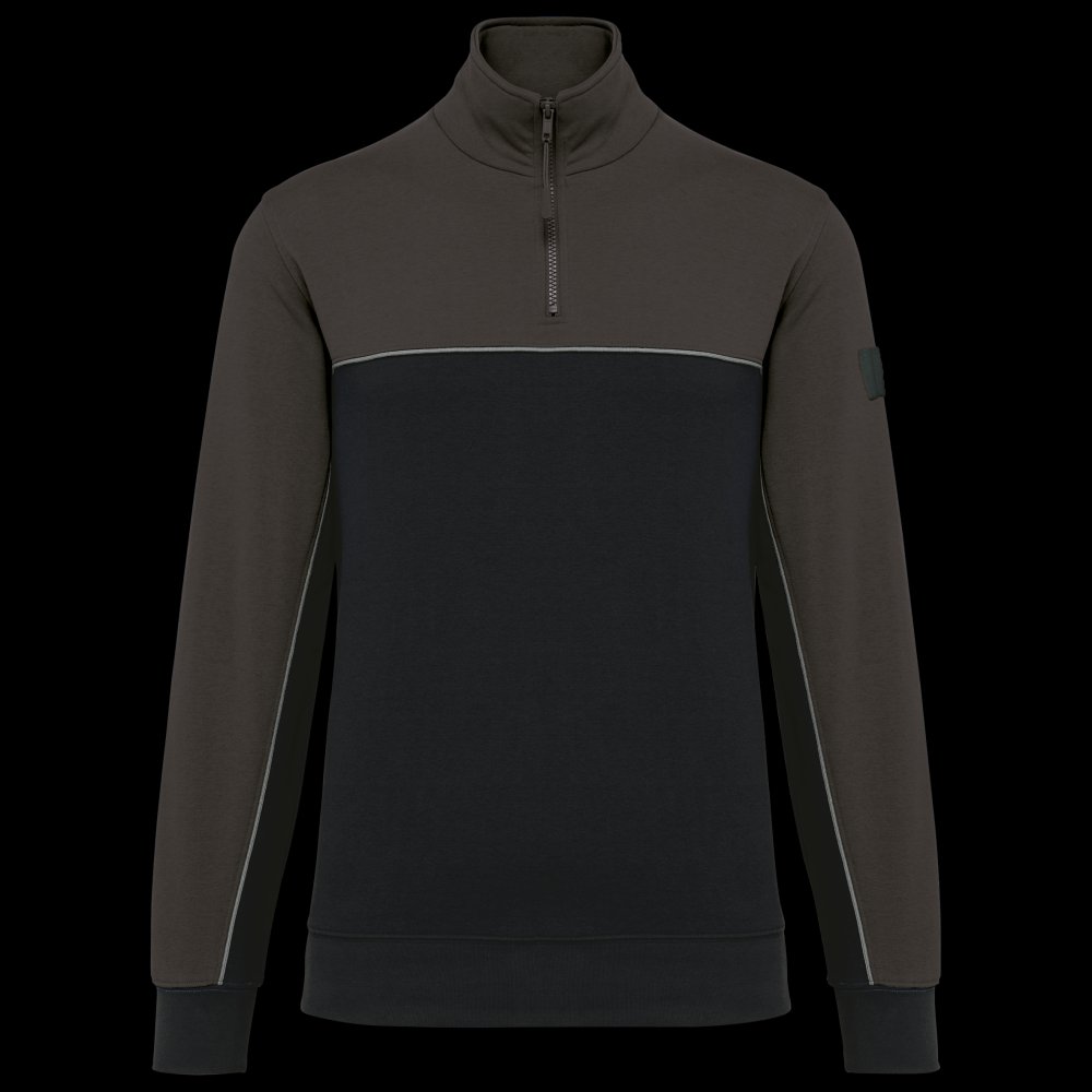 Sweat-shirt écoresponsable col zippé unisexe