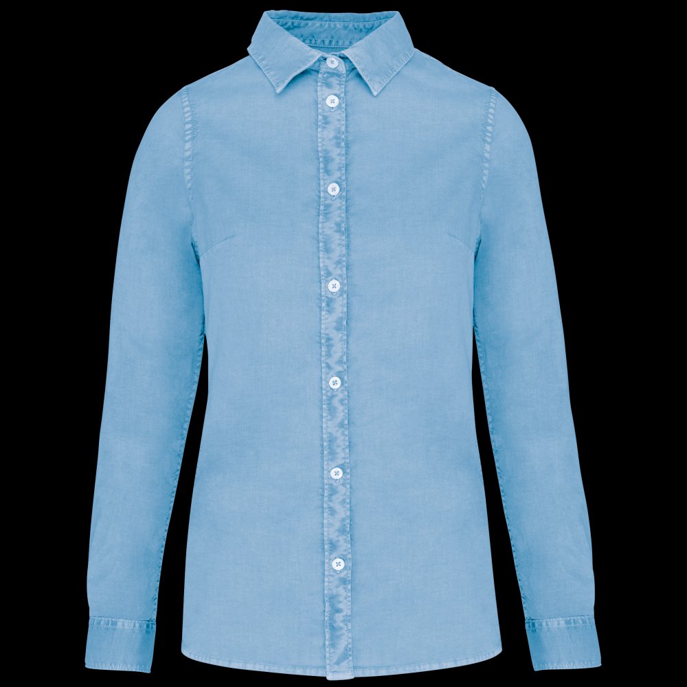 Chemise écoresponsable délavée femme