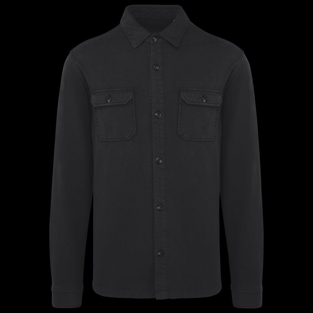 Surchemise écoresponsable délavée en molleton gratté homme