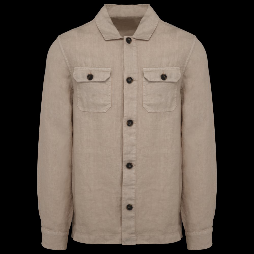 Surchemise délavée en lin homme
