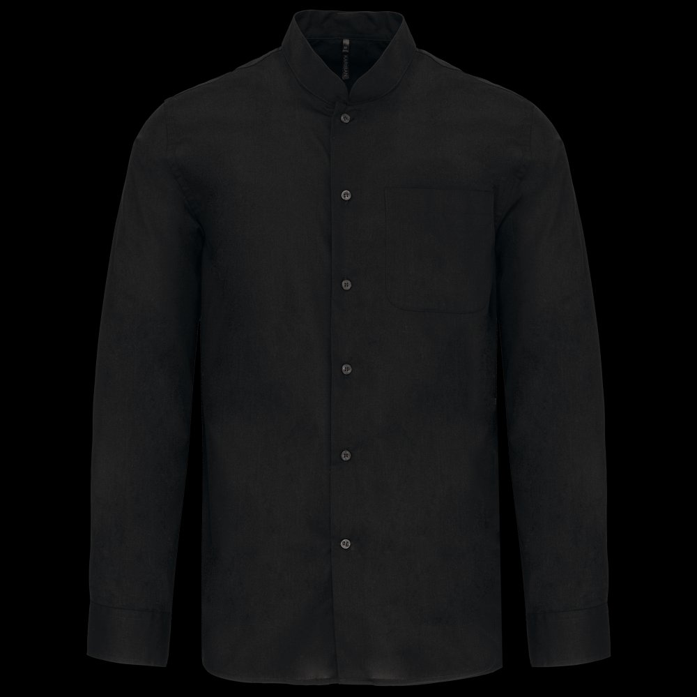 Chemise col mao manches longues