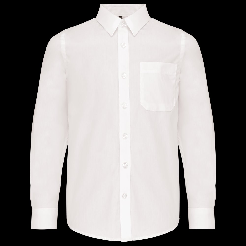 Chemise popeline manches longues enfant