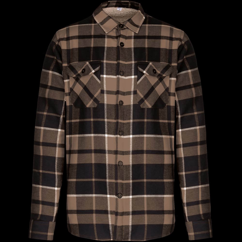 Surchemise à carreaux doublée sherpa homme