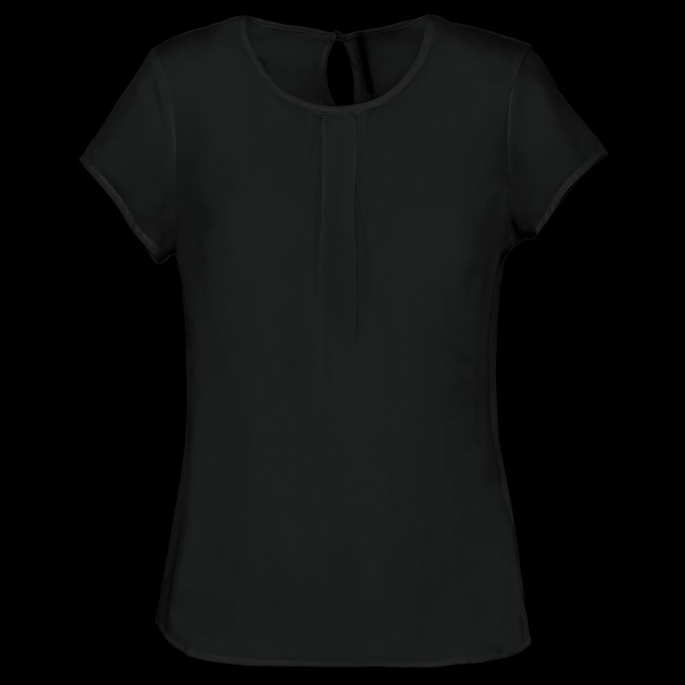 Blouse crêpe manches courtes femme