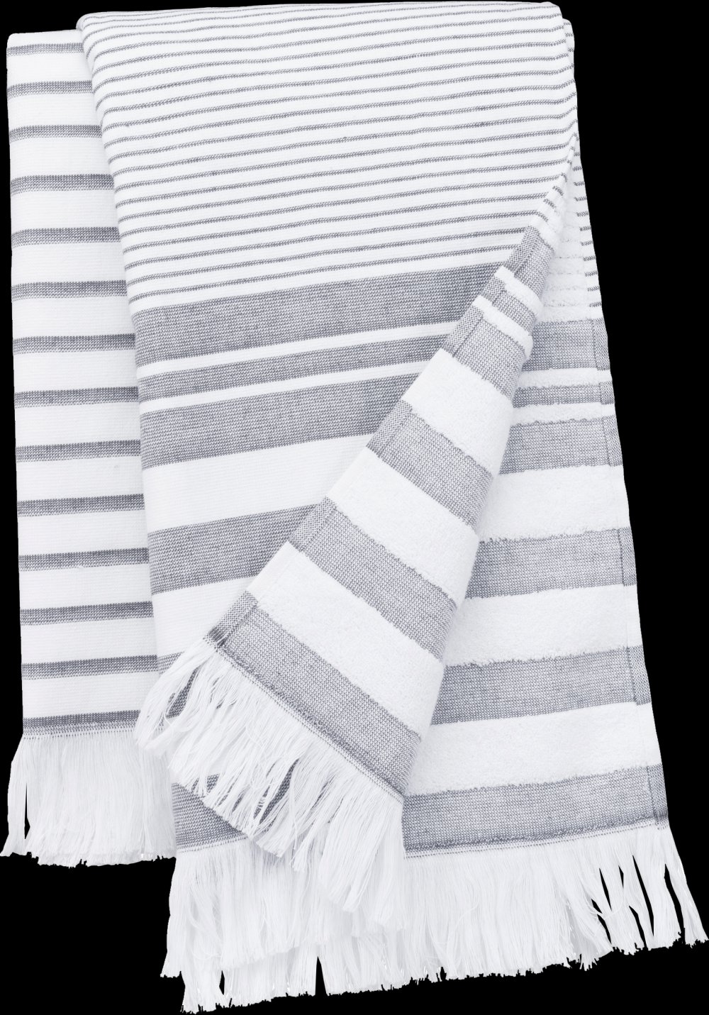 Fouta rayée avec franges
