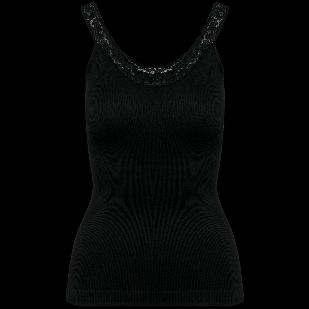 Débardeur écoresponsable sans couture avec dentelle