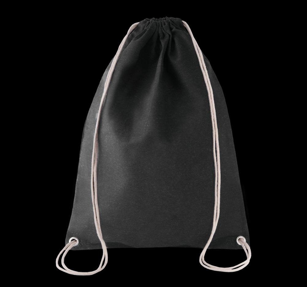 Sac à dos en coton avec cordelettes
