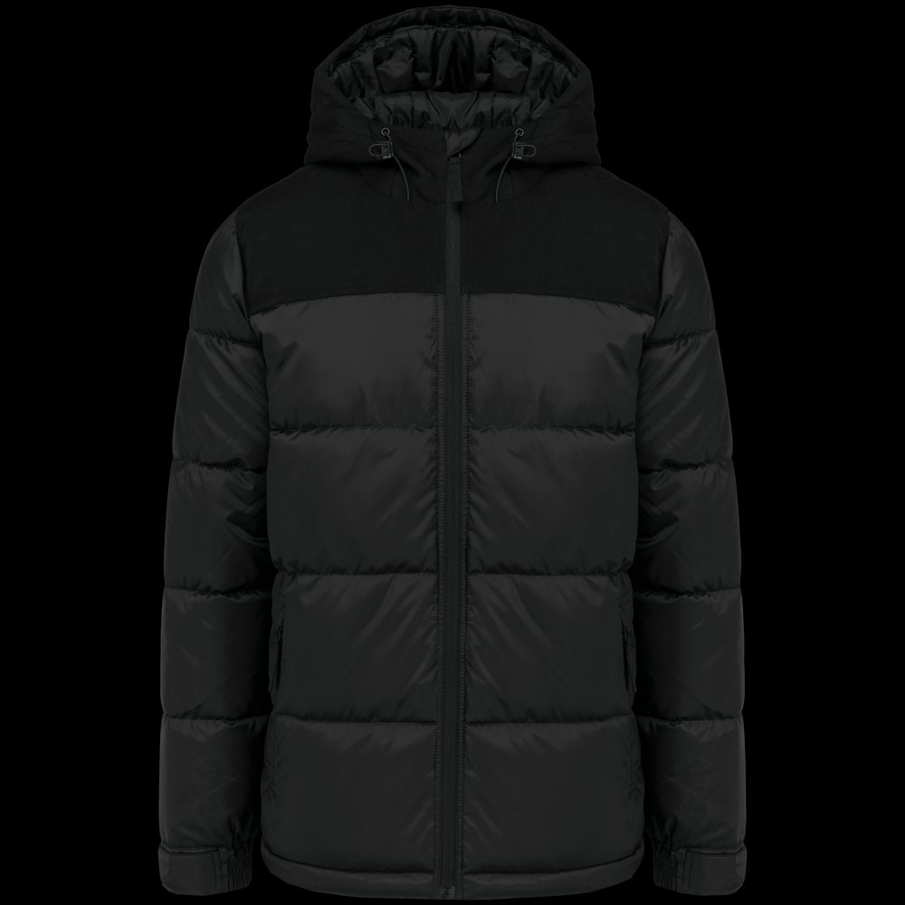 Parka matelassée à capuche bi-ton unisexe