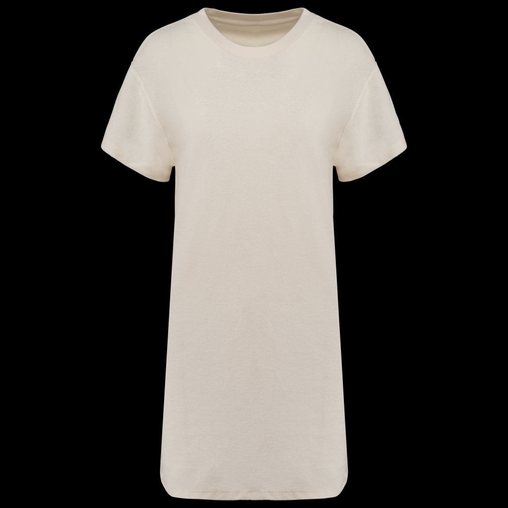 Robe t-shirt écoresponsable en éponge à épaules tombantes femme