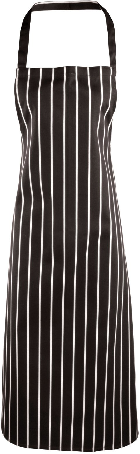 Tablier à bavette rayé