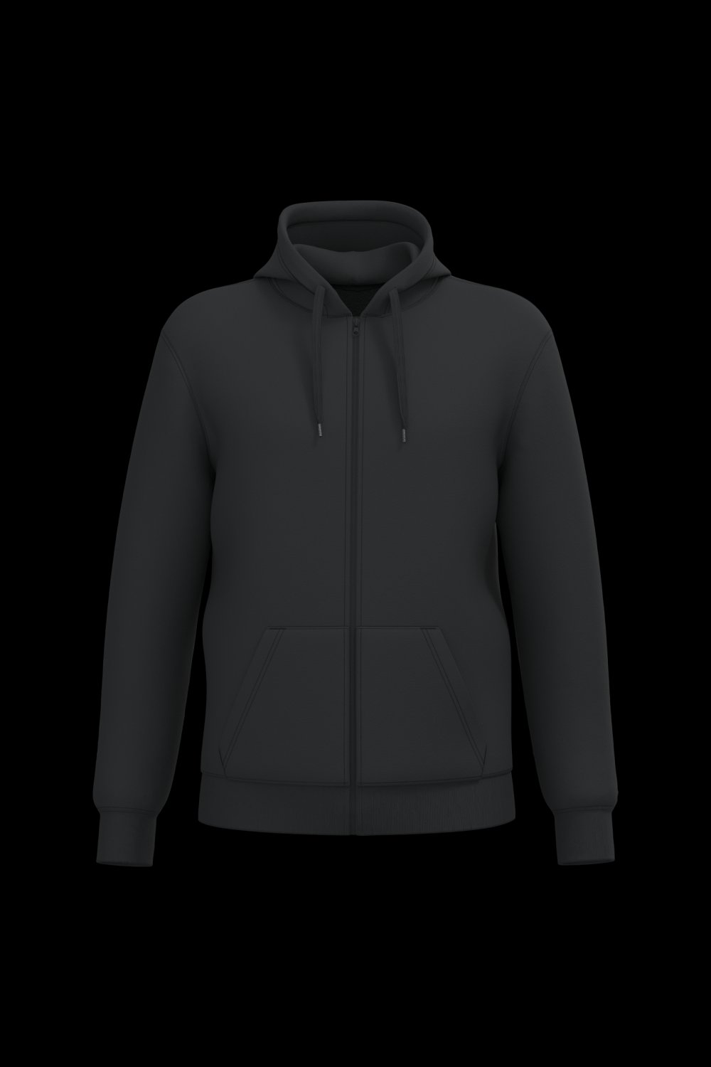 Sweat-shirt recyclé zippé à capuche unisexe