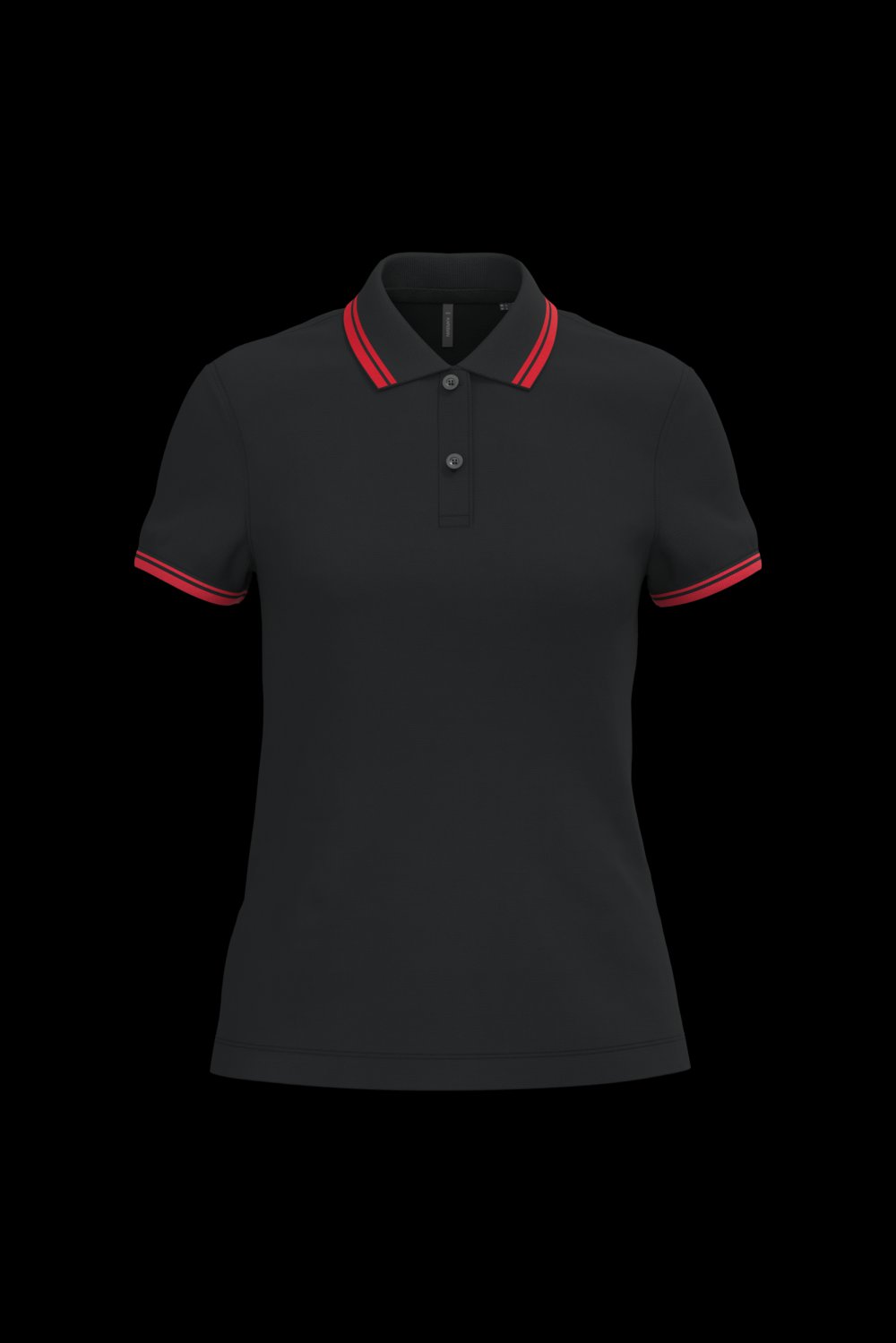 Polo femme manches courtes à liserés contrastés