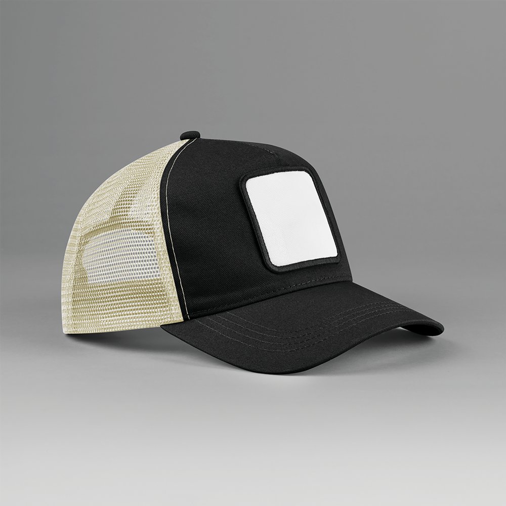 Casquette trucker 5 panneaux avec patch carré