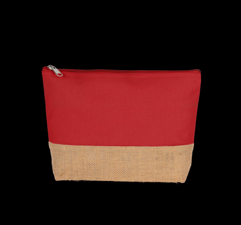 Pochette en toiles de coton et jute