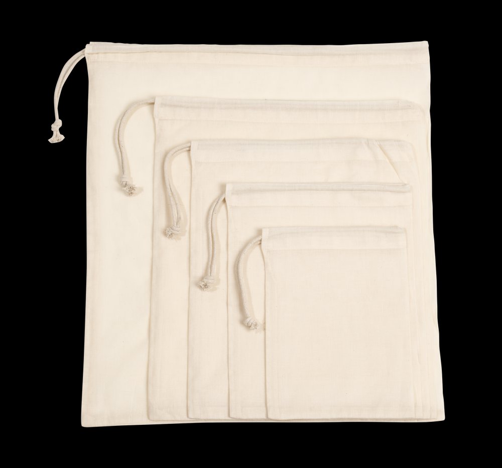 Sac à cordon coulissant en coton biologique